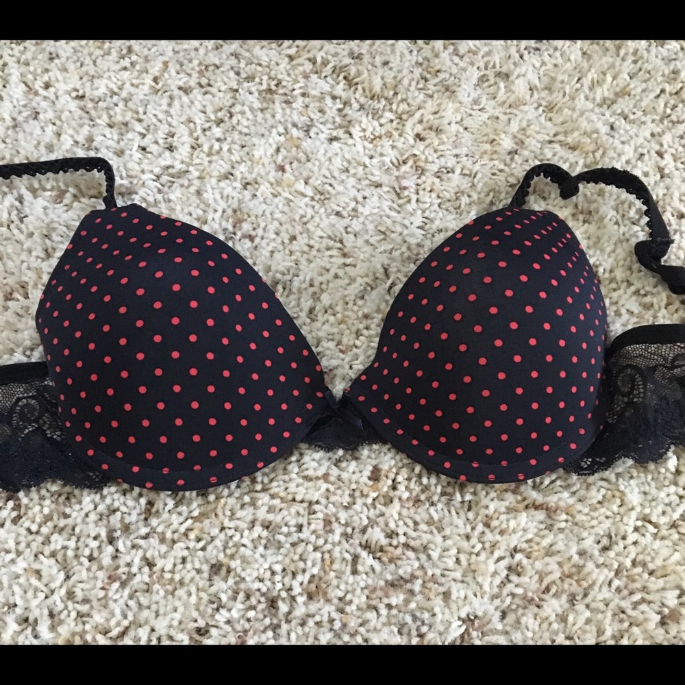 Red Black Polka Dot Bra Valentine’s Day